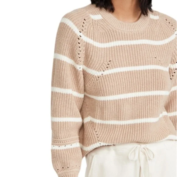 Apiece‎ Apart Sweater Cashmere Wool Blend Celeste Crop Knit Pullover Sz XL